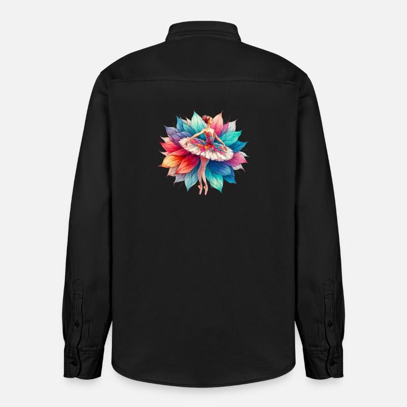 Danseuse de ballet avec tutu - Chemise unisexe coupe décontractée bio Stanley/Stella - noir délavé