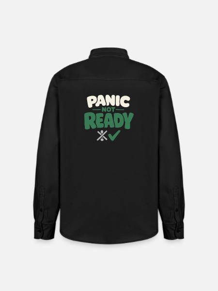 Calmness beats panic, lifestyle, - Relaxed Fit Unisex Organic Shirt by Stanley/Stella - washed black