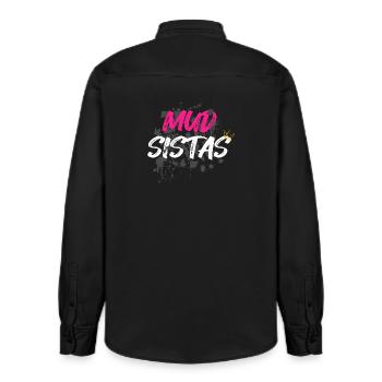 Mud sistas Schlammlauf Mud Run Muddy Race - Relaxed Fit Unisex Organic Hemd von Stanley/Stella - washed Black - Hinten - AI Model Male 178 light (178cm)