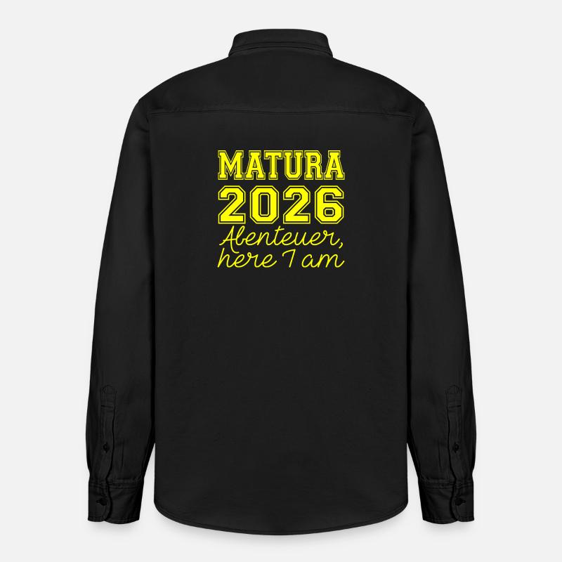 Matura 2026 Spruch - Chemise unisexe coupe décontractée bio Stanley/Stella - noir délavé