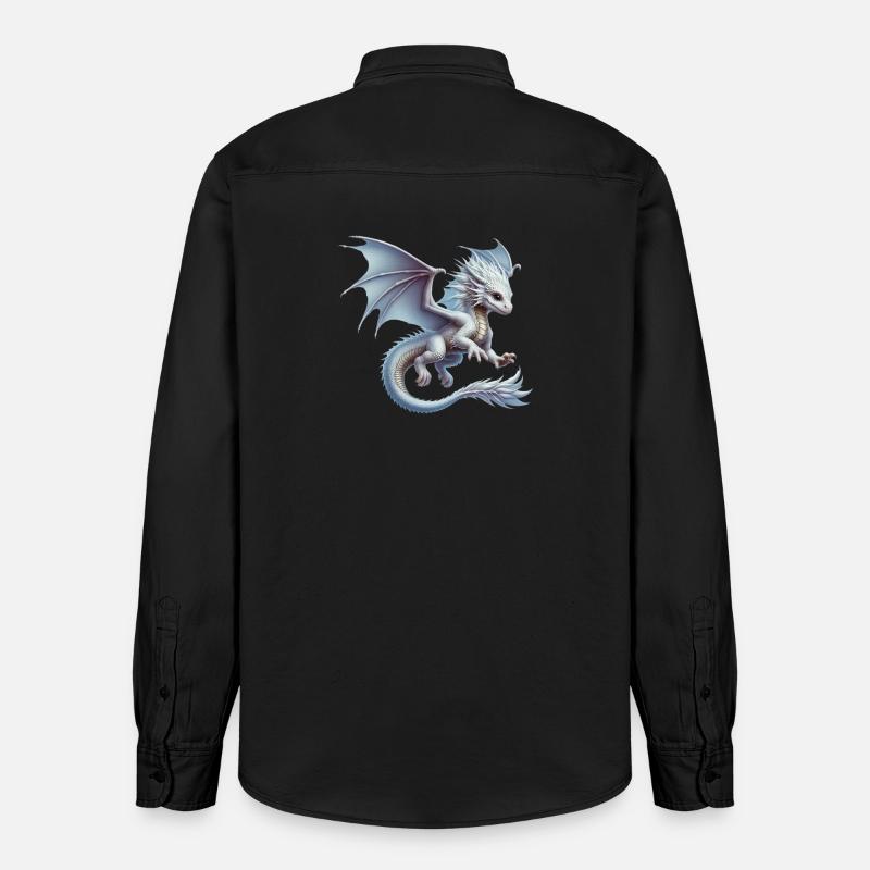 Drache - Relaxed Fit Unisex Organic Hemd von Stanley/Stella - washed Black