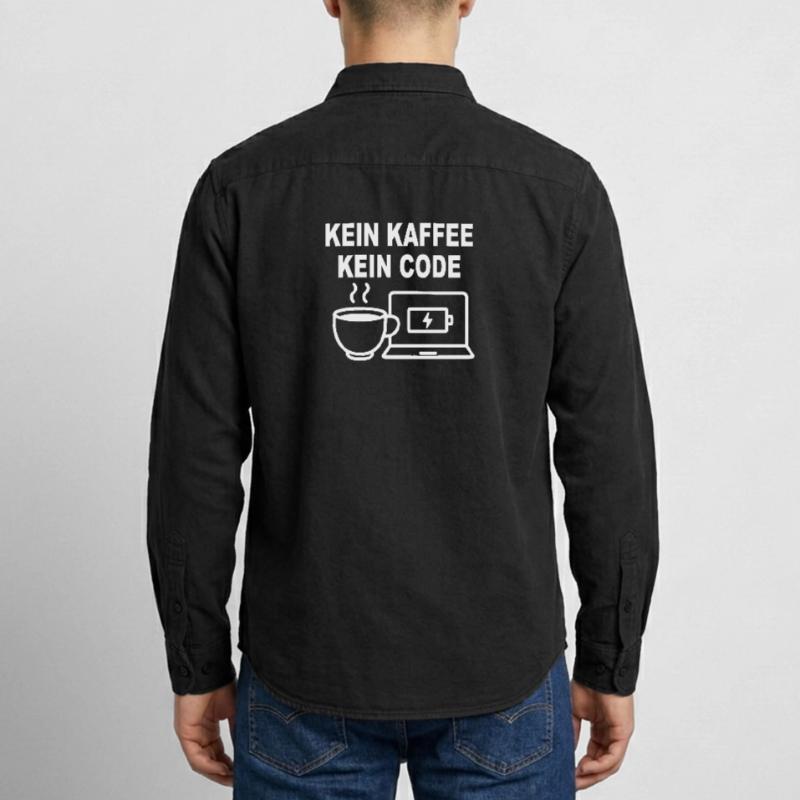 Kein Kaffee Kein Code - Conception de programmeur amusant Chemise unisexe coupe décontractée bio Stanley/Stella
