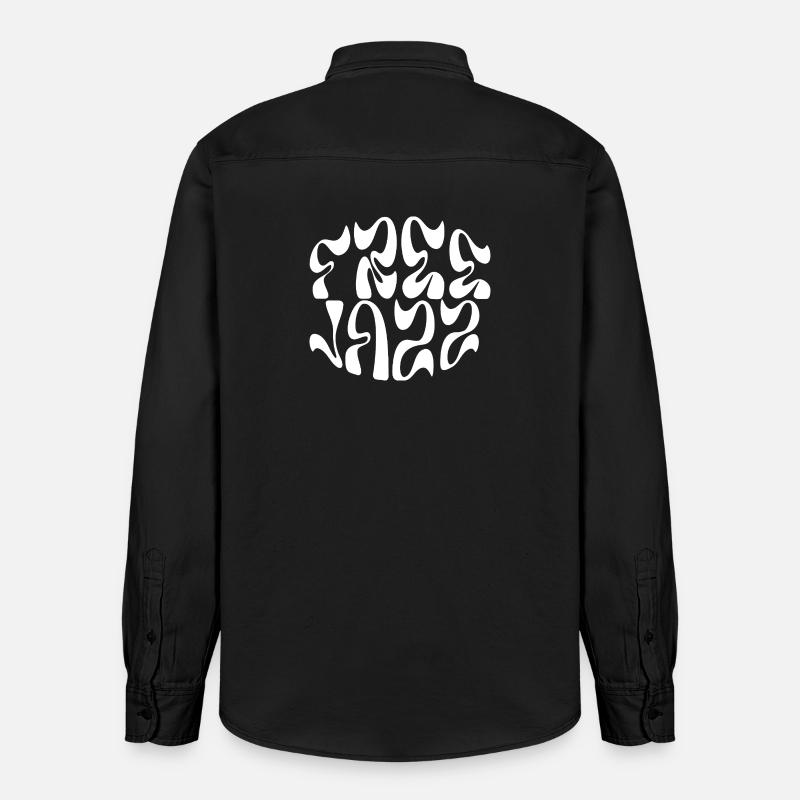 conception de logo de jazz gratuit - Chemise unisexe coupe décontractée bio Stanley/Stella - noir délavé