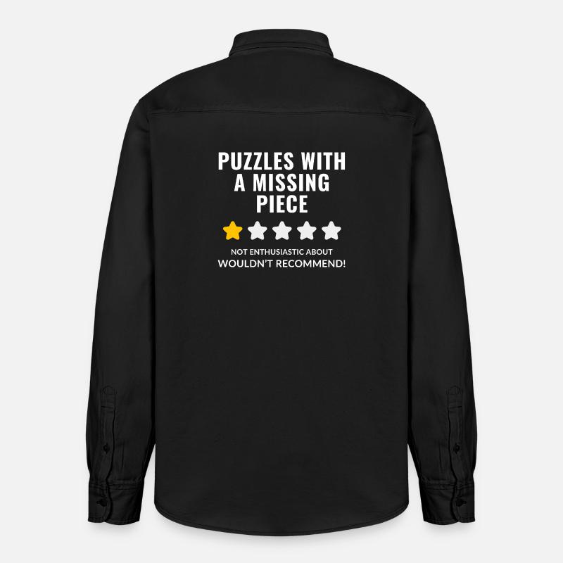 Conception de citation de puzzle - Chemise unisexe coupe décontractée bio Stanley/Stella - noir délavé
