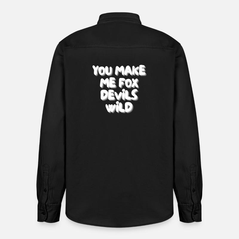 you make me fox devils wild - Relaxed Fit Unisex Organic Hemd von Stanley/Stella - washed Black