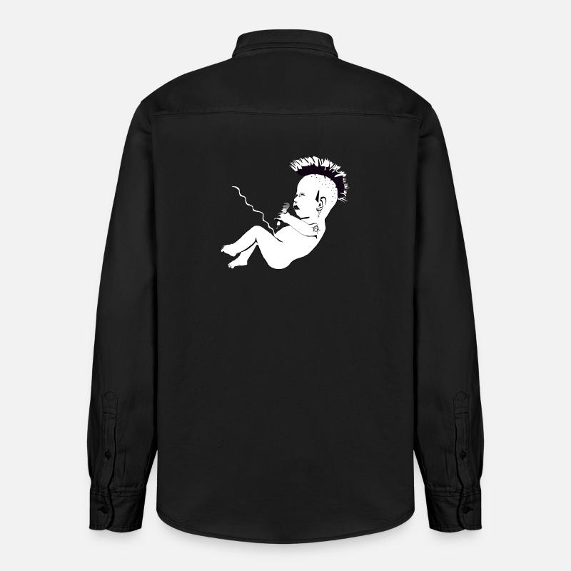 Punks not dead - Relaxed Fit Unisex Organic Hemd von Stanley/Stella - washed Black