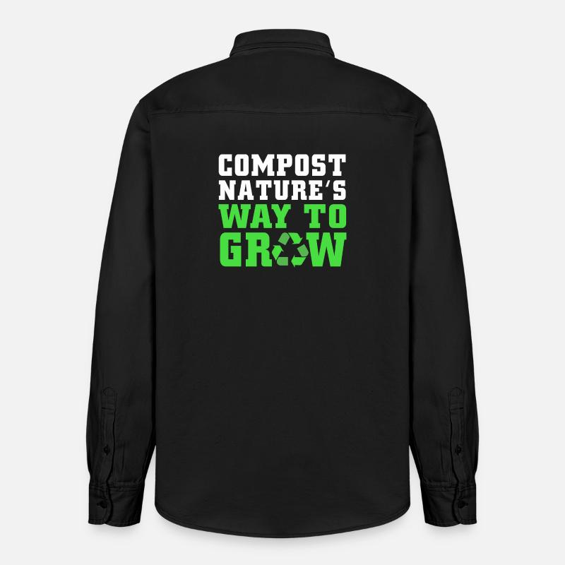 Cadeau de vers de compost - Chemise unisexe coupe décontractée bio Stanley/Stella - noir délavé