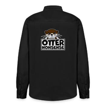 Otter Nonsense Lustig Wortspiel Otter Liebe Spruch - Relaxed Fit Unisex Organic Hemd von Stanley/Stella - washed Black - Hinten - AI Model Male 178 light (178cm)