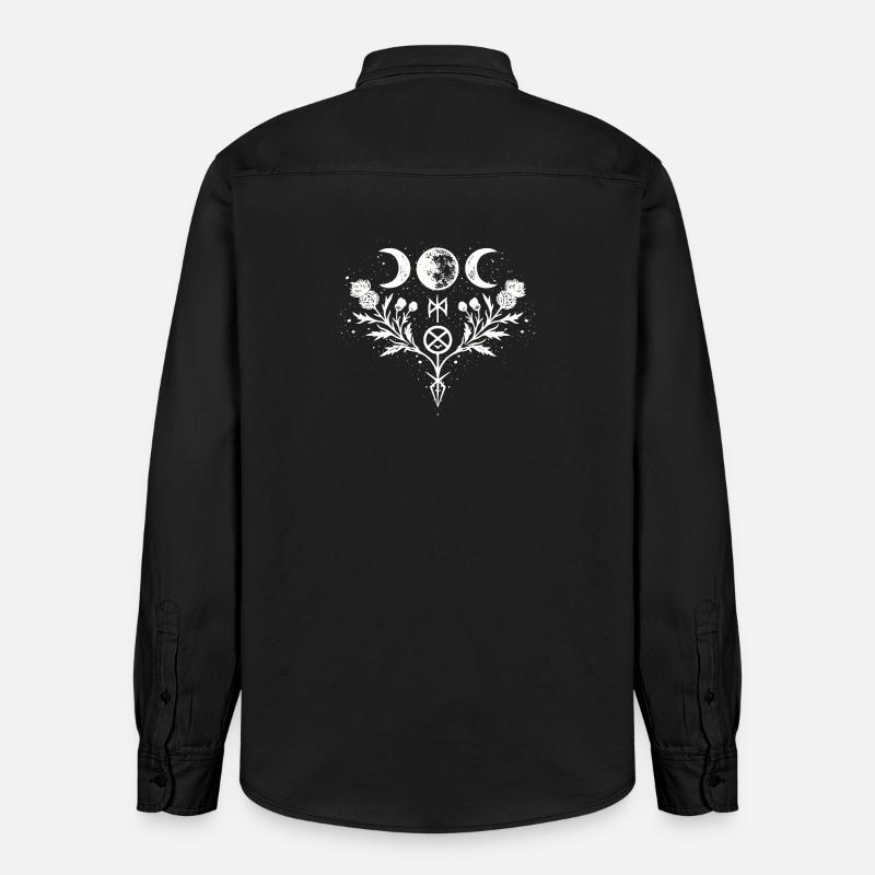 Flore du Sigil Céleste - Chemise unisexe coupe décontractée bio Stanley/Stella - noir délavé