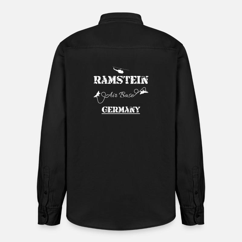 Army Ramstein Air Base Germany - Relaxed Fit Unisex Organic Hemd von Stanley/Stella - washed Black