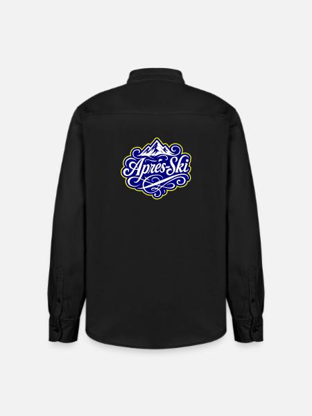 Après-ski Mountains Alps - Relaxed Fit Unisex Organic Shirt by Stanley/Stella - washed black