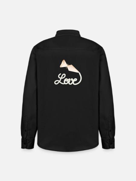 Spritzbeutel schreibt „Love“ – süßes Deko-Motiv - Relaxed Fit Unisex Organic Hemd von Stanley/Stella - washed Black