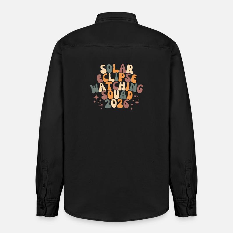 Sun Eclipse Retro Squad - Relaxed Fit Unisex Organic Hemd von Stanley/Stella - washed Black