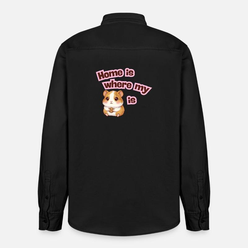 La maison, c’est là où se trouve mon Meerli - Chemise unisexe coupe décontractée bio Stanley/Stella - noir délavé