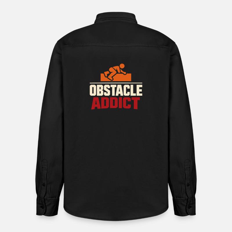 Parcours d’obstacles Course d’obstacles OCR - Chemise unisexe coupe décontractée bio Stanley/Stella - noir délavé
