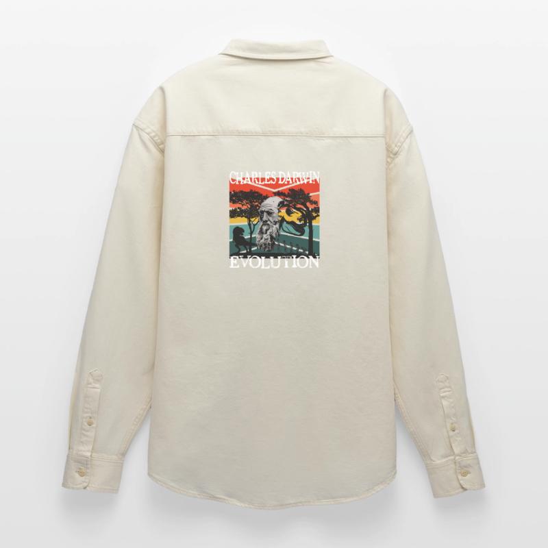 Charles Darwin Evolution textile gift idea Relaxed Fit Unisex Organic Shirt by Stanley/Stella