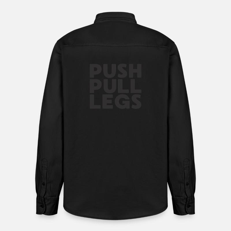 Push Pull Legs Repeat Trainingssplit - Relaxed Fit Unisex Organic Shirt by Stanley/Stella - washed black