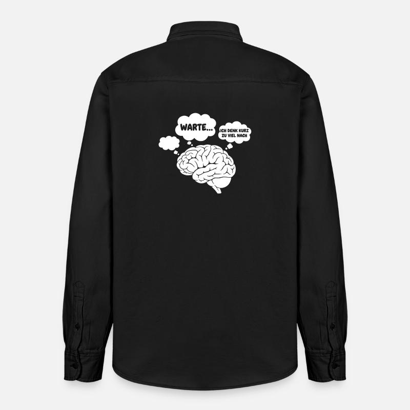 Brain Thoughts Comic - Chemise unisexe coupe décontractée bio Stanley/Stella - noir délavé