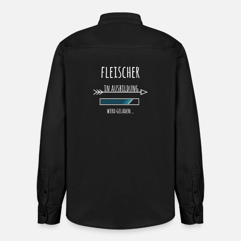 Ausbildung Fleischer Metzger Beruf - Relaxed Fit Unisex Organic Hemd von Stanley/Stella - washed Black
