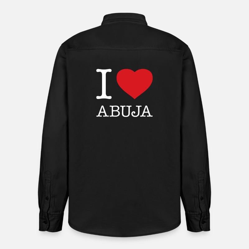 J’ADORE ABUJA - Chemise unisexe coupe décontractée bio Stanley/Stella - noir délavé