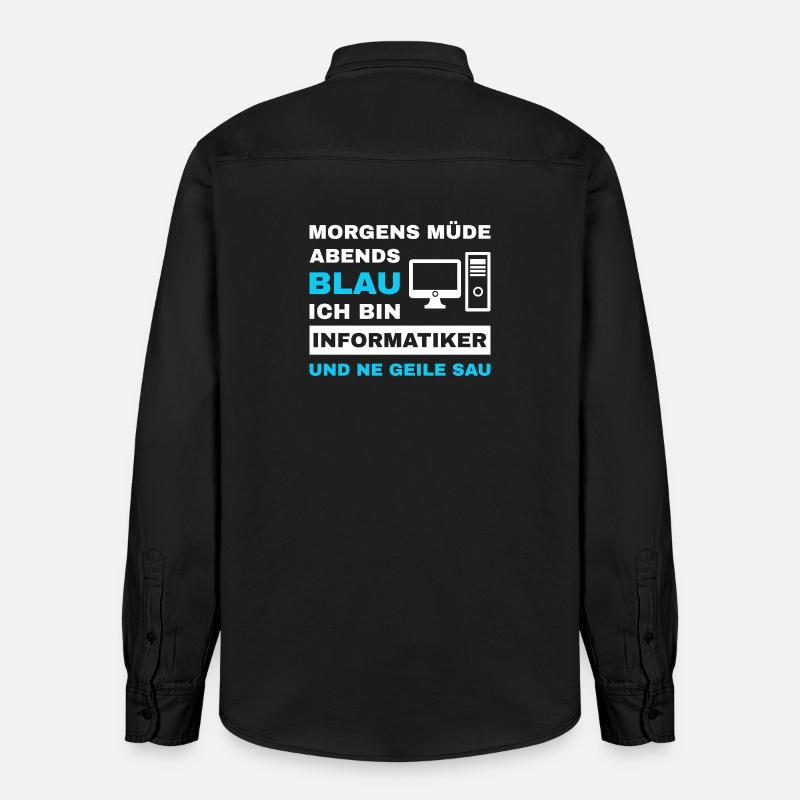 computer scientist programmer admin sayings funny - Relaxed Fit Unisex Organic Shirt by Stanley/Stella - washed black