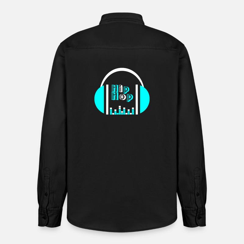 Neonkopfhörer mit Equalizer-Design - Relaxed Fit Unisex Organic Hemd von Stanley/Stella - washed Black