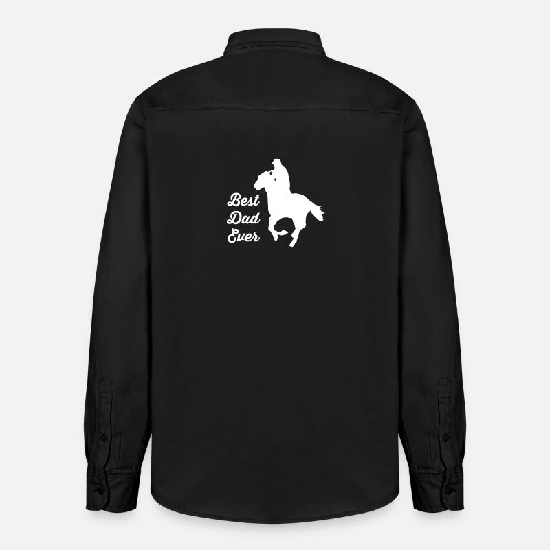 Cheval - Chemise unisexe coupe décontractée bio Stanley/Stella - noir délavé