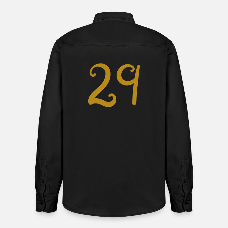 29 - Relaxed Fit Unisex Organic Hemd von Stanley/Stella - washed Black