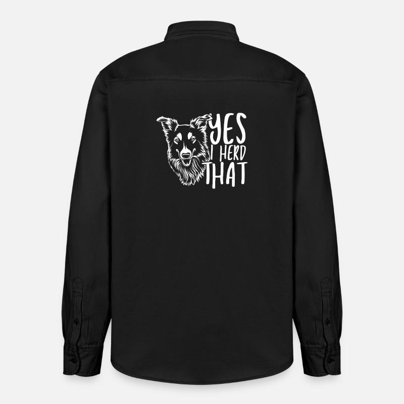 Wolfskopf mit handschriftlichem Text - Relaxed Fit Unisex Organic Hemd von Stanley/Stella - washed Black