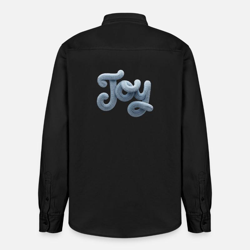 Joy Modern Patchwork Look - Chemise unisexe coupe décontractée bio Stanley/Stella - noir délavé