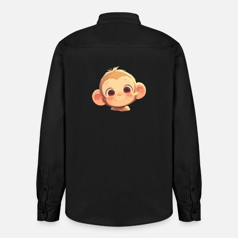 Macaque Macaque - Chemise unisexe coupe décontractée bio Stanley/Stella - noir délavé