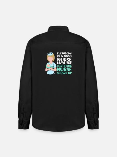 Hôpital de grossesse infirmier - Chemise unisexe coupe décontractée bio Stanley/Stella - noir délavé