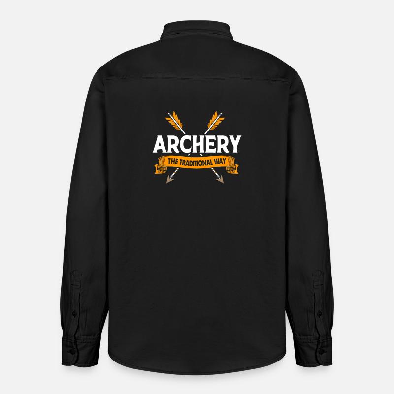 Tir à l’arc Archer - Chemise unisexe coupe décontractée bio Stanley/Stella - noir délavé