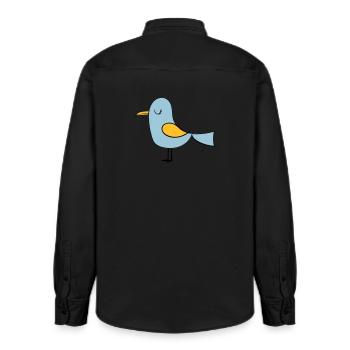 oiseau - Chemise unisexe coupe décontractée bio Stanley/Stella - noir délavé - Dos - AI Model Male 178 light (178cm)