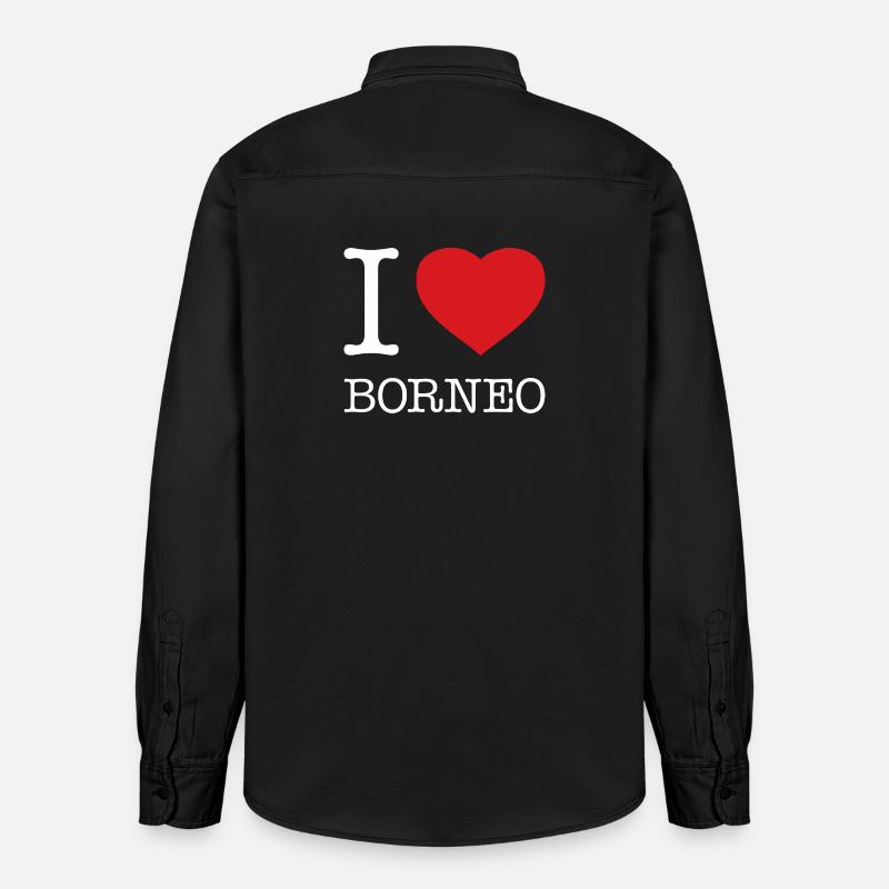 J’ADORE BORNÉO - Chemise unisexe coupe décontractée bio Stanley/Stella - noir délavé