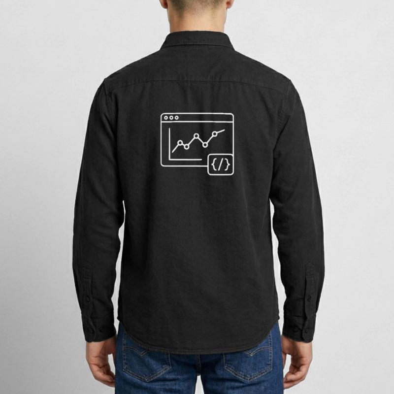 Web Analyse Chart Coding Browser Vektor Relaxed Fit Unisex Organic Hemd von Stanley/Stella