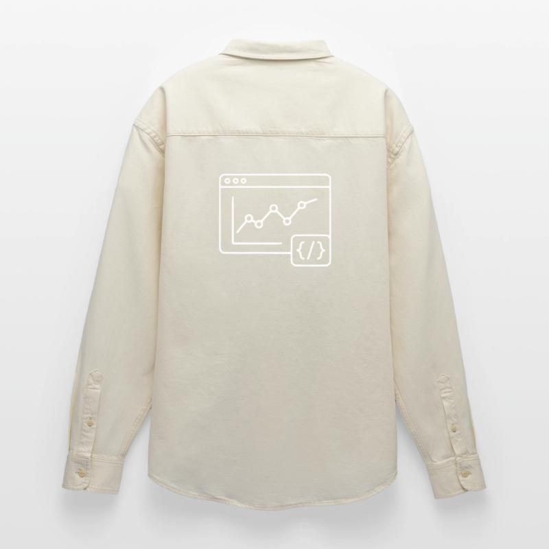 Web Analyse Chart Coding Browser Vektor Relaxed Fit Unisex Organic Hemd von Stanley/Stella