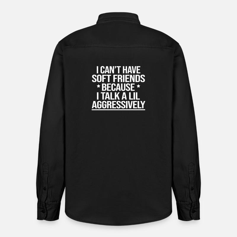 Citation agressive de petit discours - Chemise unisexe coupe décontractée bio Stanley/Stella - noir délavé