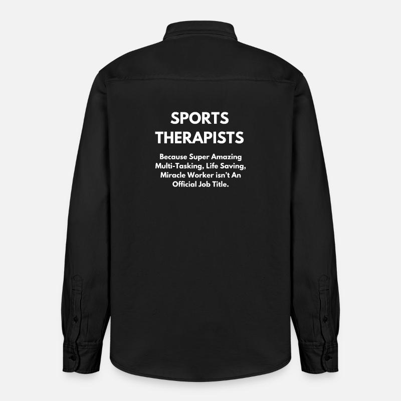 Thérapeute du sport parce que c’est super incroyable - Chemise unisexe coupe décontractée bio Stanley/Stella - noir délavé