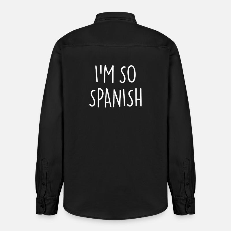 I'M SO SPANISH Spanisch Spanien - Relaxed Fit Unisex Organic Hemd von Stanley/Stella - washed Black