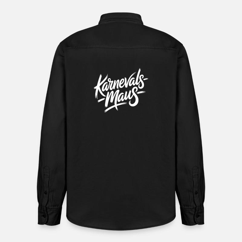 Karnevalsmaus Karneval Köln Kölner Karnevals Maus - Relaxed Fit Unisex Organic Hemd von Stanley/Stella - washed Black