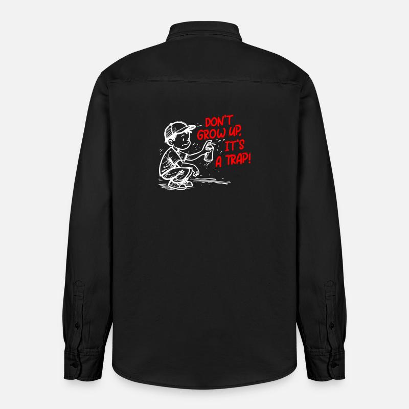C’est un tour de passe-passe - Chemise unisexe coupe décontractée bio Stanley/Stella - noir délavé