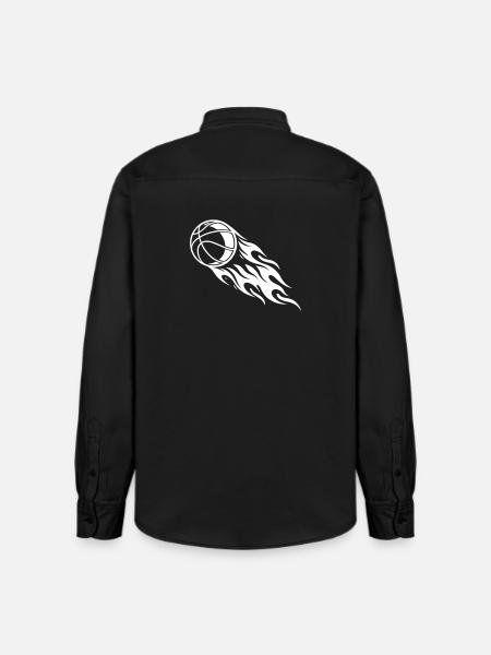 Basketball Fire - Relaxed Fit Unisex Organic Shirt by Stanley/Stella - washed black