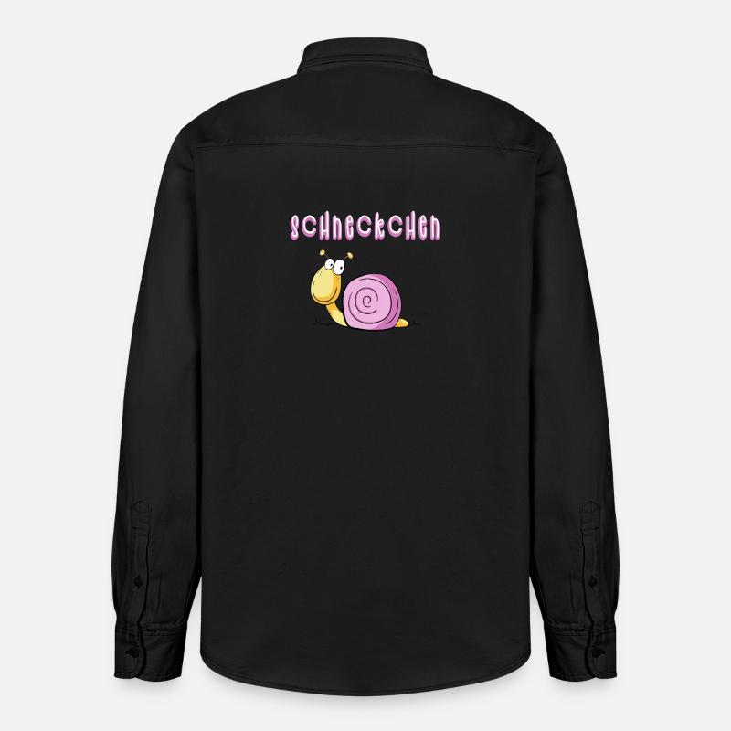 Lustige Scheckchen Schnecke I Comic - Relaxed Fit Unisex Organic Hemd von Stanley/Stella - washed Black