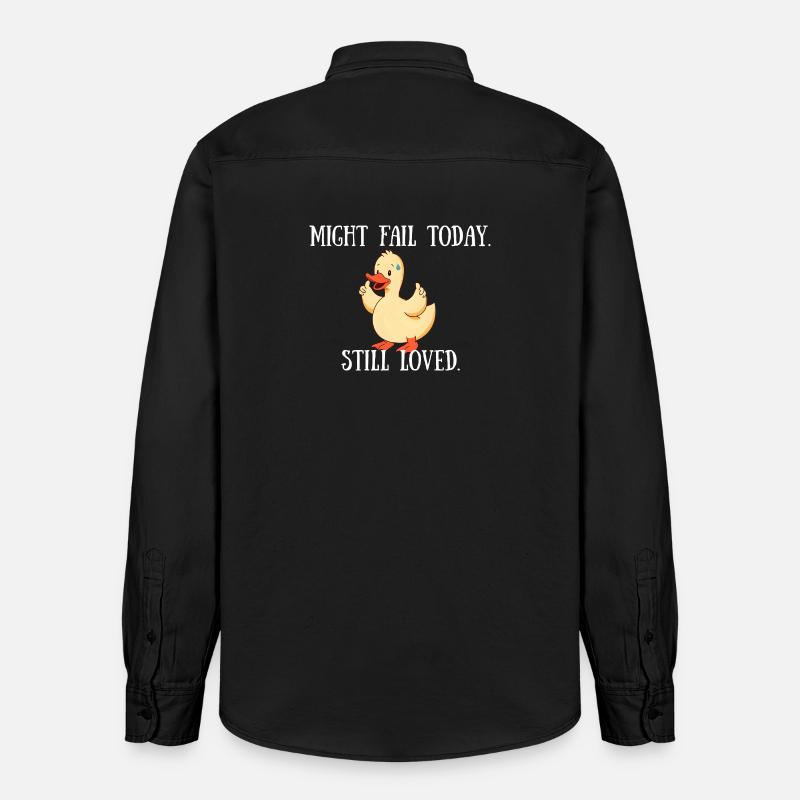 Might Fail Today - Still Loved - Relaxed Fit Unisex Organic Hemd von Stanley/Stella - washed Black