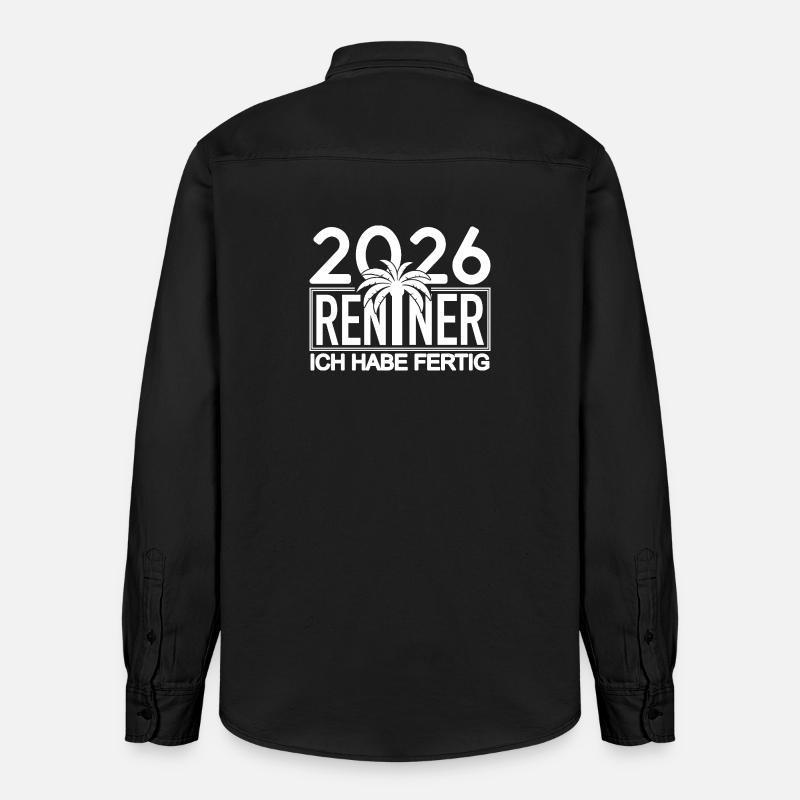 2026 Renner Palmendesign - Relaxed Fit Unisex Organic Hemd von Stanley/Stella - washed Black