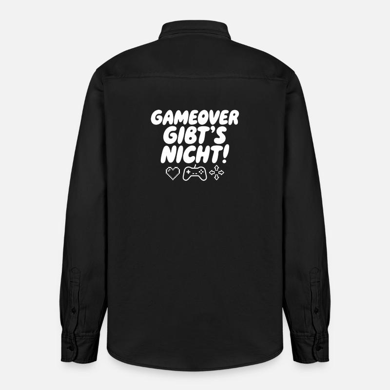 Game Over Gibt's Nicht - Relaxed Fit Unisex Organic Hemd von Stanley/Stella - washed Black