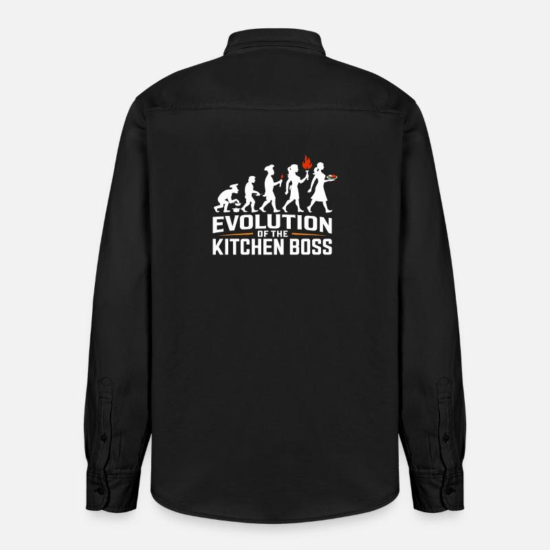 Küchenboss Evolution - Relaxed Fit Unisex Organic Hemd von Stanley/Stella - washed Black