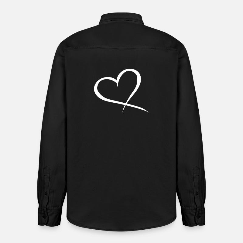 Amour de conception de coeur - Chemise unisexe coupe décontractée bio Stanley/Stella - noir délavé