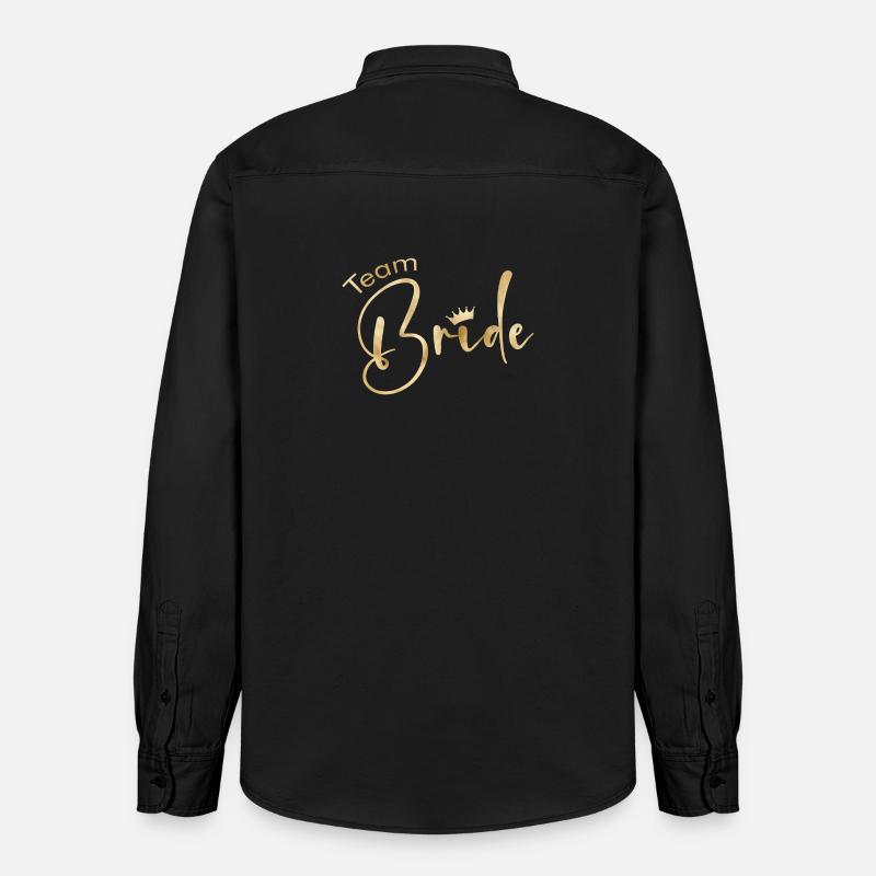 Équipe Bride -Couronne! - Chemise unisexe coupe décontractée bio Stanley/Stella - noir délavé